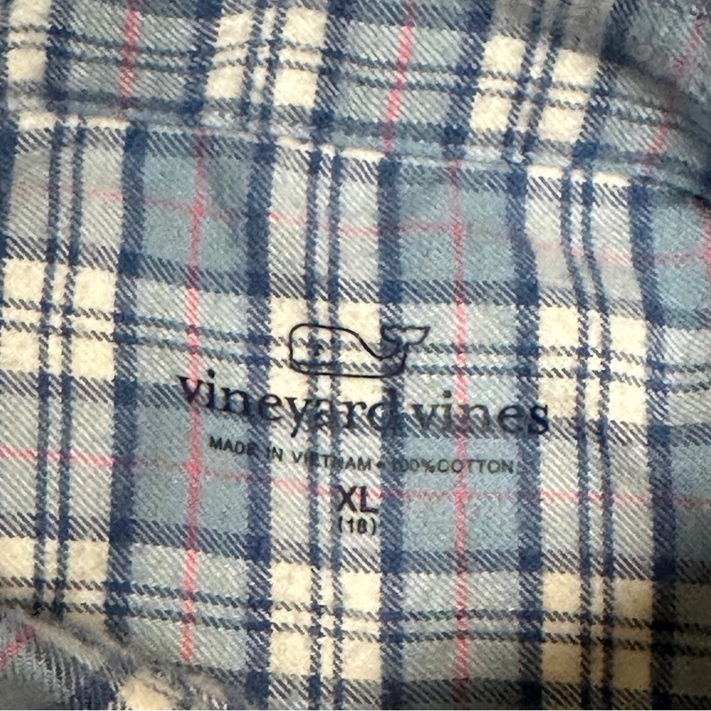 Vineyard Vines Kids Checkered Button-up (Size: X-Large) - Picture 5 of 5